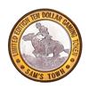 Image 2 : .999 Silver Sam's Town Las Vegas, Nevada $10 Limited Edition Casino Gaming Token