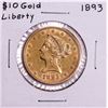 Image 1 : 1893 $10 Liberty Head Eagle Gold Coin