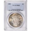 Image 1 : 1883 $1 Morgan Silver Dollar Coin PCGS MS63 Amazing Toning