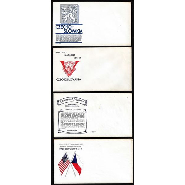 Lot of (4) WWII Era Patriotic Unused Envelopes