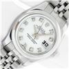 Image 1 : Rolex Ladies Stainless Steel White Diamond Quickset Datejust Wristwatch With Rolex Box