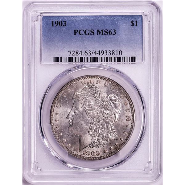 1903 $1 Morgan Silver Dollar Coin PCGS MS63