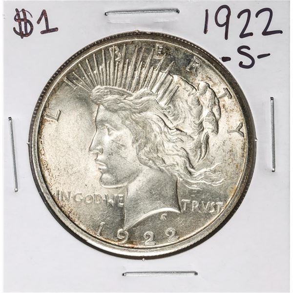 1922-S $1 Peace Silver Dollar Coin