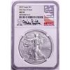 Image 1 : 2019 $1 American Silver Eagle Coin NGC MS70 FDOI Mike Castle Signature