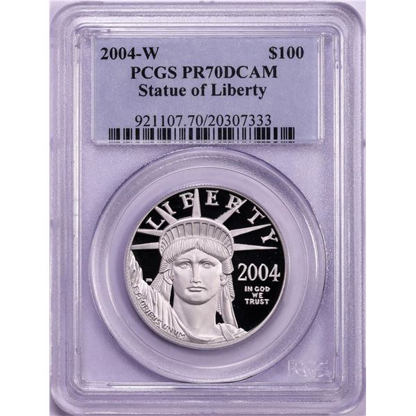 2004-W $100 Proof American Platinum Eagle Coin PCGS PR70DCAM