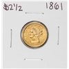 Image 1 : 1861 $2 1/2 Liberty Head Quarter Eagle Gold Coin