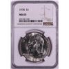 Image 1 : 1978 $1 Eisenhower Dollar Coin NGC MS65
