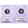 Image 1 : Lot of (2) 2005-S Proof Silver State Quarter Coins PCGS PR69DCAM