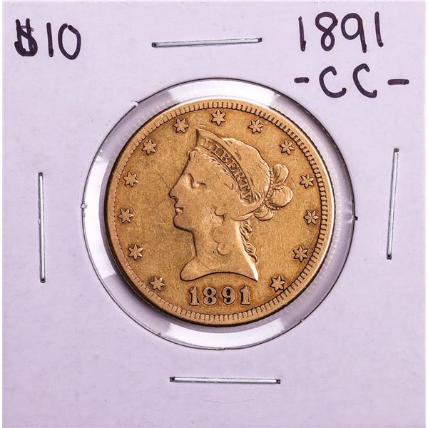 1891-CC $10 Liberty Head Eagle Gold Coin