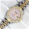 Image 2 : Rolex Ladies Two Tone Pink Mother of Pearl Diamond Pyramid Datejust Wristwatch