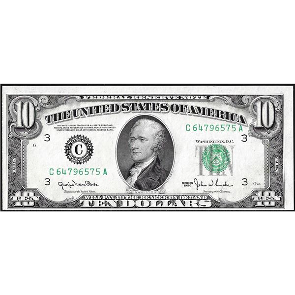 1950 $10 Federal Reserve Note Philadelphia