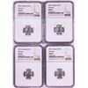 Image 1 : Lot of (4) 2021 Great Britain 10 Pounds Britannia 1/10oz Platinum Coins NGC MS69