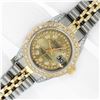 Image 2 : Rolex Ladies Two Tone Champagne Diamond Datejust Wristwatch