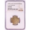 Image 1 : AH451-492 Ghaznavid Dinar A-1637 Ibrahim Gold Coin NGC Genuine