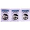 Image 1 : Lot of (3) 2016 Proof South Africa 2 Rand Cheetah Silver Coins PCGS PR70DCAM