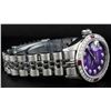 Image 9 : Rolex Ladies Stainless Steel Purple Diamond & Ruby Datejust Wristwatch