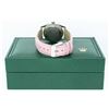 Image 5 : Rolex Men's Stainless Steel Pink Diamond Datejust Watch With Pink Leather Strap