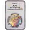 Image 2 : 1878 8TF $1 Morgan Silver Dollar Coin NGC MS62* Star Amazing Toning