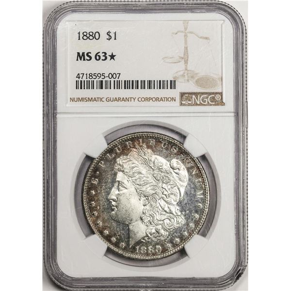 1880 $1 Morgan Silver Dollar Coin NGC MS63* Star