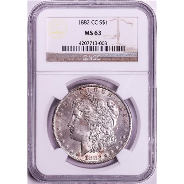 1882-CC $1 Morgan Silver Dollar Coin NGC MS63