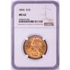 Image 1 : 1894 $10 Liberty Head Eagle Gold Coin NGC MS62