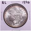 Image 1 : 1896 $1 Morgan Silver Dollar Coin Nice Toning