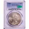 Image 1 : 1925 $1 Peace Silver Dollar Coin PCGS MS66 CAC