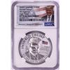 Image 1 : 2020 Cameroon 1000 Francs High Relief Donald Trump Silver Coin NGC PF70 Ultra Cameo