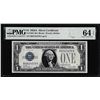 Image 1 : 1928A $1 Funnyback Silver Certificate Note Fr.1601 PMG Choice Uncirculated 64EPQ