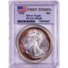 Image 1 : 1992 $1 American Silver Eagle Coin PCGS MS68 First Strike Nice Toning