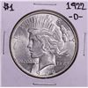 Image 1 : 1922-D $1 Peace Silver Dollar Coin