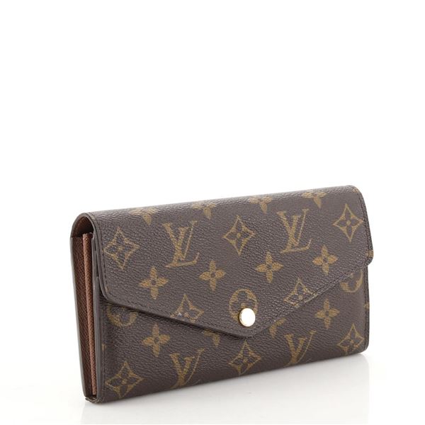 Louis Vuitton Brown Monogram Canvas Leather Sarah Wallet NM