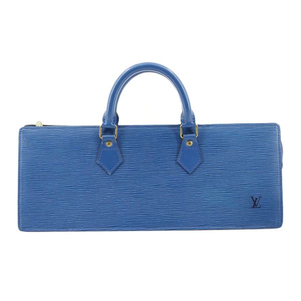 Louis Vuitton Blue Epi Leather Sac Triangle Handbag