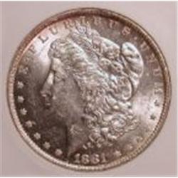1881 Morgan Dollar Uncirculated Condition 1881