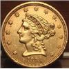 Image 1 : $ 2.5 Gold Liberty Dollar Raw, From Asset Seizure