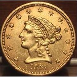 US ASSET SEIZURE GOLD COIN!! $2.5 GOLD LIBERTY A