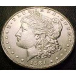 1881 Morgan Dollar Uncirculated Condition 1881