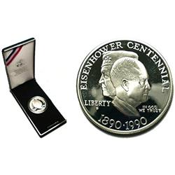 1990 Proof Eisenhower Silver Dollar Struck At The