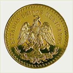 2 Peso Gold Mexican AU-UNC Coin 1940s 2 peso