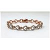 Image 1 : Rose Gold Plated Multi Heart Diamond Bracelet