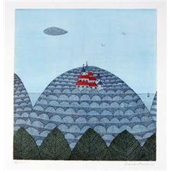 Keiko Minami, Castle, Etching 