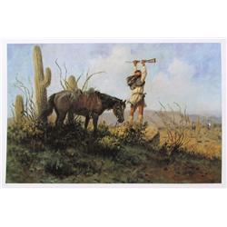 Joe Beeler, The Signal, Lithograph