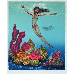 Rochelle Steiner, Jacques Cousteau, Lithograph