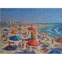 A. Karatashi, Beach Scene, Painting