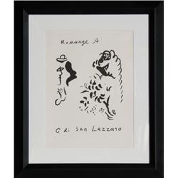 Marc Chagall, San Lazarro, Lithograph