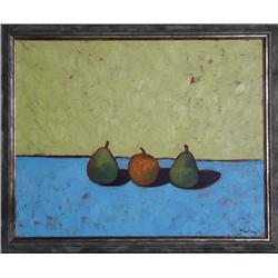 Bewabon Shilling, Green Pears, Painting