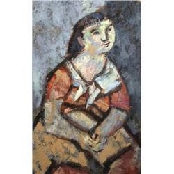 Georg Kalmar, Portrait of a Young Woman, Painting