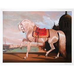 Bernard de Clavier, Horse in Venetian Landscape, Lithograph
