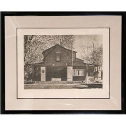 John Baeder, House with Trailer, Etching