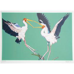 Fran Bull, Two Storks, Serigraph